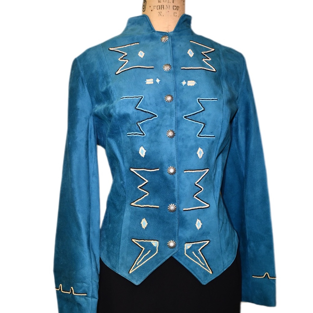 Renegade Spirit Turquoise Leather Jacket